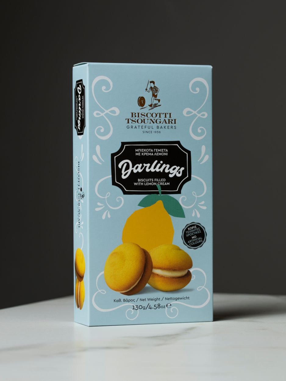 Darlings - biscuits filled with lemon cream - Biscotti Tsoungari